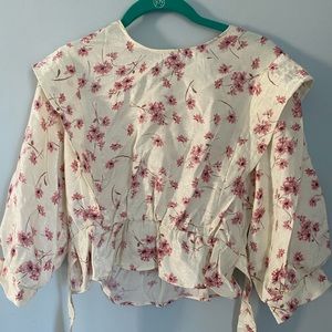 ZARA floral blouse